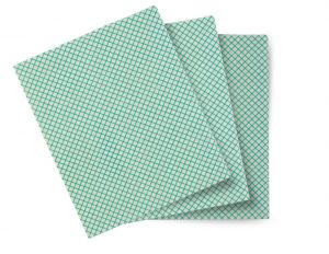 TCH603040 Panno Basic-T - Colore Bianco-Verde - 1 Confezione da 10 pezzi