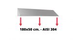 IN-699.50.17 Tetto inclinato in acciaio inox AISI 304 dim. 180x50 cm. per armadio IN-690.18.50