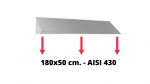 IN-699.50.18.430 Tetto inclinato in acciaio inox AISI 430 dim. 180x50 cm. per armadio IN-690.18.50.430