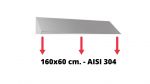 IN-699.60.16 Tetto inclinato in acciaio inox AISI 304 dim. 160x60 cm. per armadio IN-690.16.60