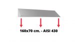IN-699.70.14.430 Tetto inclinato in acciaio inox AISI 430 dim. 160x70 cm. per armadio IN-690.16.70.430