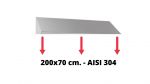 IN-699.70.18 Tetto inclinato in acciaio inox AISI 304 dim. 200x70 cm. per armadio IN-690.20.70