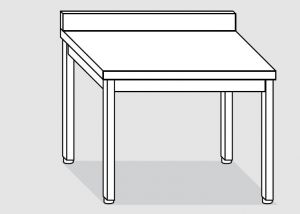 EUG2116-17 tavolo su gambe ECO cm 170x60x85h-piano con alzatina